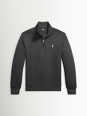 Polo Ralph Lauren Grey Double Knit Tech Quarter Zip Sweatshirt - Image 1 of 1