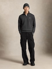 Polo Ralph Lauren Grey Double Knit Tech Quarter Zip Sweatshirt - Image 2 of 5