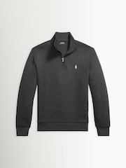 Polo Ralph Lauren Grey Double Knit Tech Quarter Zip Sweatshirt - Image 5 of 5
