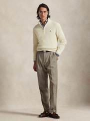 Polo Ralph Lauren Rib Stickad Bomull Quarter Zip Jumper - Bild 2 av 2