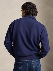 Polo Ralph Lauren Blue Script Logo  Button Up Sweatshirt - Image 3 of 6