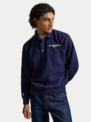 Polo Ralph Lauren Blue Script Logo  Button Up Sweatshirt - Image 5 of 6