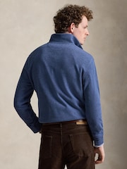 Polo Ralph Lauren Blue Knit Half Zip Pullover Sweatshirt - Image 2 of 5