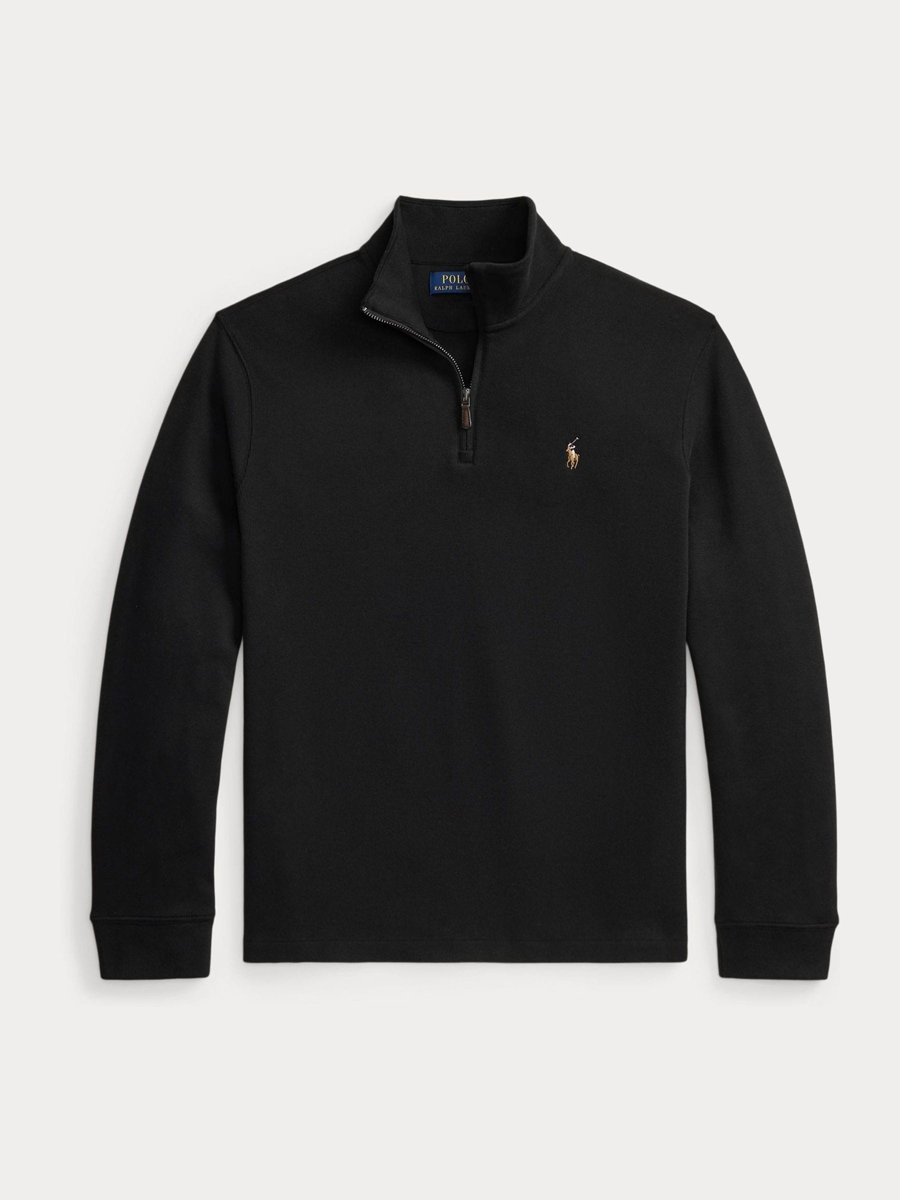 Satın al Siyah - Polo Ralph Lauren Örgü Yarım Fermuarlı Kazak