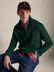 Polo Ralph Lauren Green Knit Half Zip Pullover Sweatshirt - Image 1 of 7