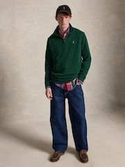 Polo Ralph Lauren Green Knit Half Zip Pullover Sweatshirt - Image 4 of 7