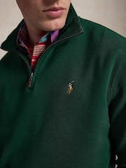 Polo Ralph Lauren Green Knit Half Zip Pullover Sweatshirt - Image 5 of 7