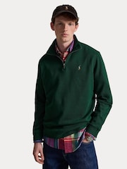 Polo Ralph Lauren Green Knit Half Zip Pullover Sweatshirt - Image 6 of 7
