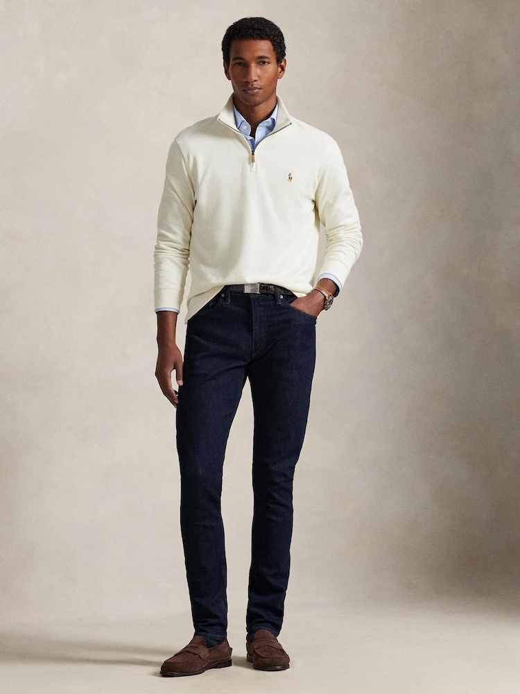 Polo Ralph Lauren Cream Knit Half Zip Pullover Sweatshirt - Image 2 of 2 Polo Ralph Lauren Cream Knit Half Zip Pullover Sweatshirt - Image 2 of 2