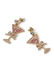 Aela Pink Christmas Cocktail Drop Earrings - Image 3 of 3