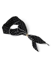 Aela Polka Dot Adjustable Bead Black Scarf - Bild 2 von 3