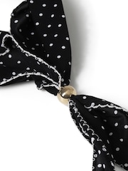 Aela Polka Dot Adjustable Bead Black Scarf - Bild 3 von 3