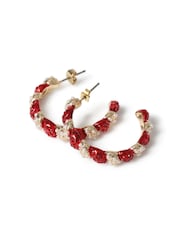 Boucles d’oreilles Aela rouges de canne à sucre de Noël - Image 3 de 3