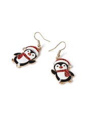 Aela Christmas Penguin Drop Black Earrings - Image 3 of 3