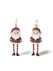 Aela Red Christmas Santa Drop Earrings - Image 2 of 3