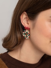 Boucles d’oreilles pendantes Aela Vert Noël guirlande - Image 1 de 3