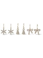 Aela Gold Tone Christmas Drop Earrings 3 Pack - Image 1 of 3