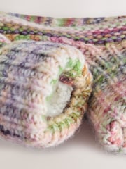 Purple Tonal Knitted Bootsie Slipper Socks - Image 3 of 4