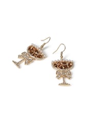 Aela Christmas Espresso Martini Drop Brown Earrings - Image 4 of 4