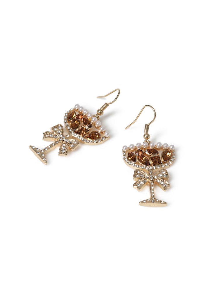 Aela Christmas Espresso Martini Drop Brown Earrings - Image 4 of 4 Aela Christmas Espresso Martini Drop Brown Earrings - Image 4 of 4