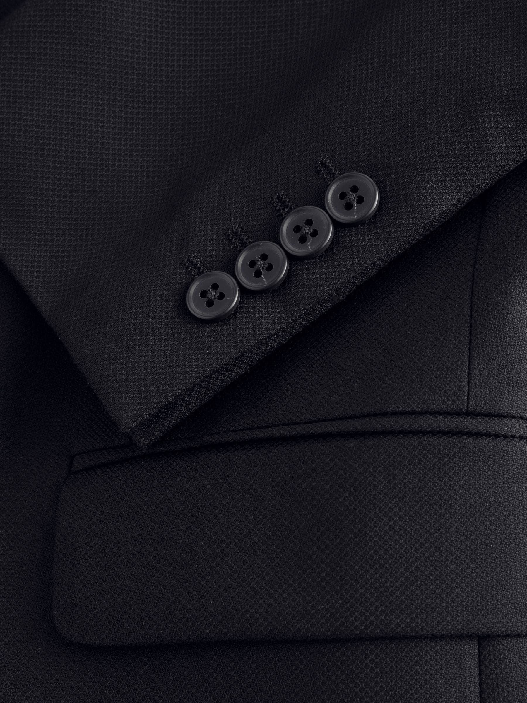 Buy Black Regular Fit Textured Suit Jacket from Next Romania