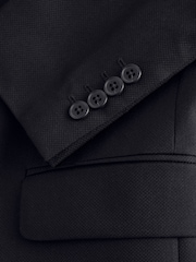 Negru - Măsură regular - costum texturat Jachetă - Imaginea 12 din 12