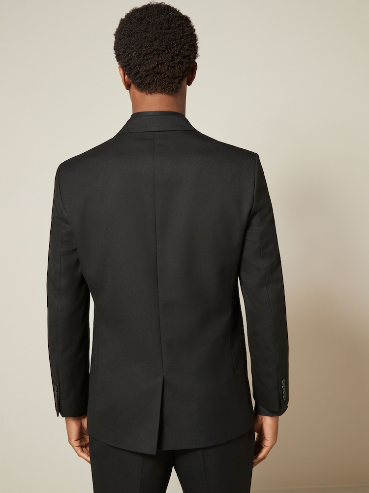 Black Regular Fit Textured Suit Jacket - Image 3 of 5