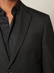 Black Regular Fit Textured Suit Jacket - Image 5 of 5