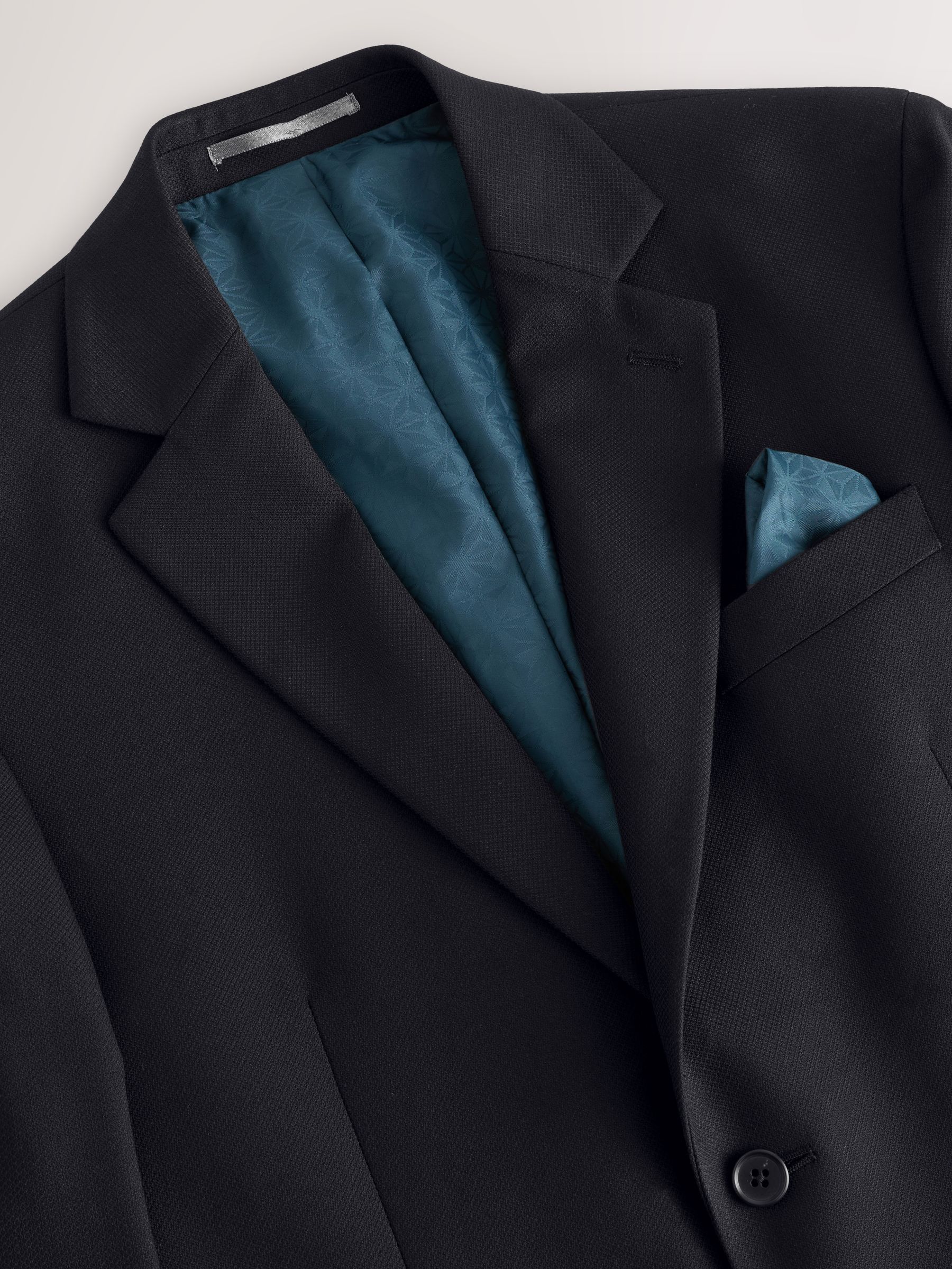 Buy Black Regular Fit Textured Suit Jacket from Next Romania