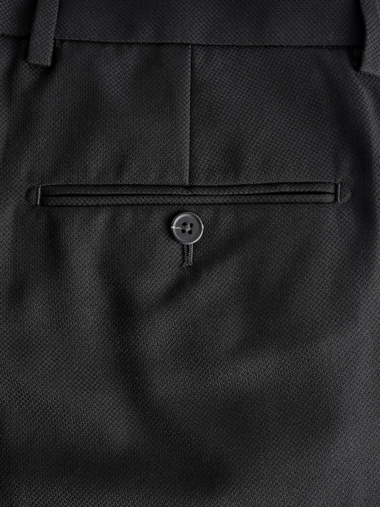 Zwart - Normale Pasvorm - Kostuum met textuur: broek - Image 7 of 8