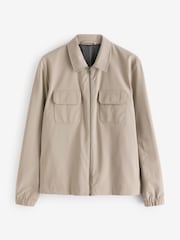 Neutral Smart Zip Through Shacket - Image 6 of 10