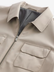 Neutral Smart Zip Through Shacket - Image 8 of 10