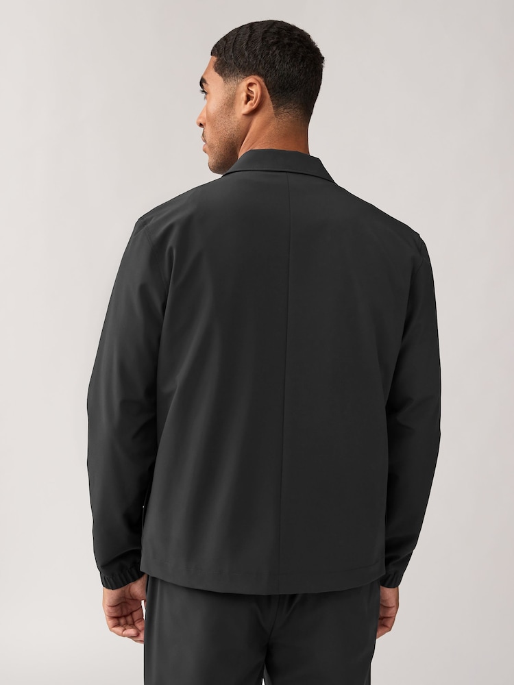 Black Smart Zip Through Shacket - Image 2 of 10