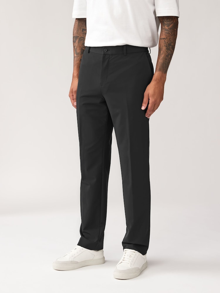 Black Smart Elasticated Trousers - Image 1 of 9