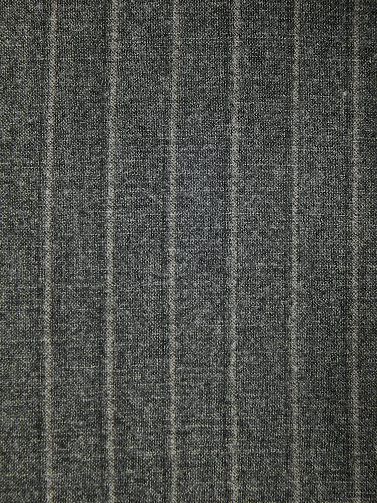 Grey Slim Fit Signature Marzotto Italian Fabric Stripe Suit Jacket - Image 11 of 11