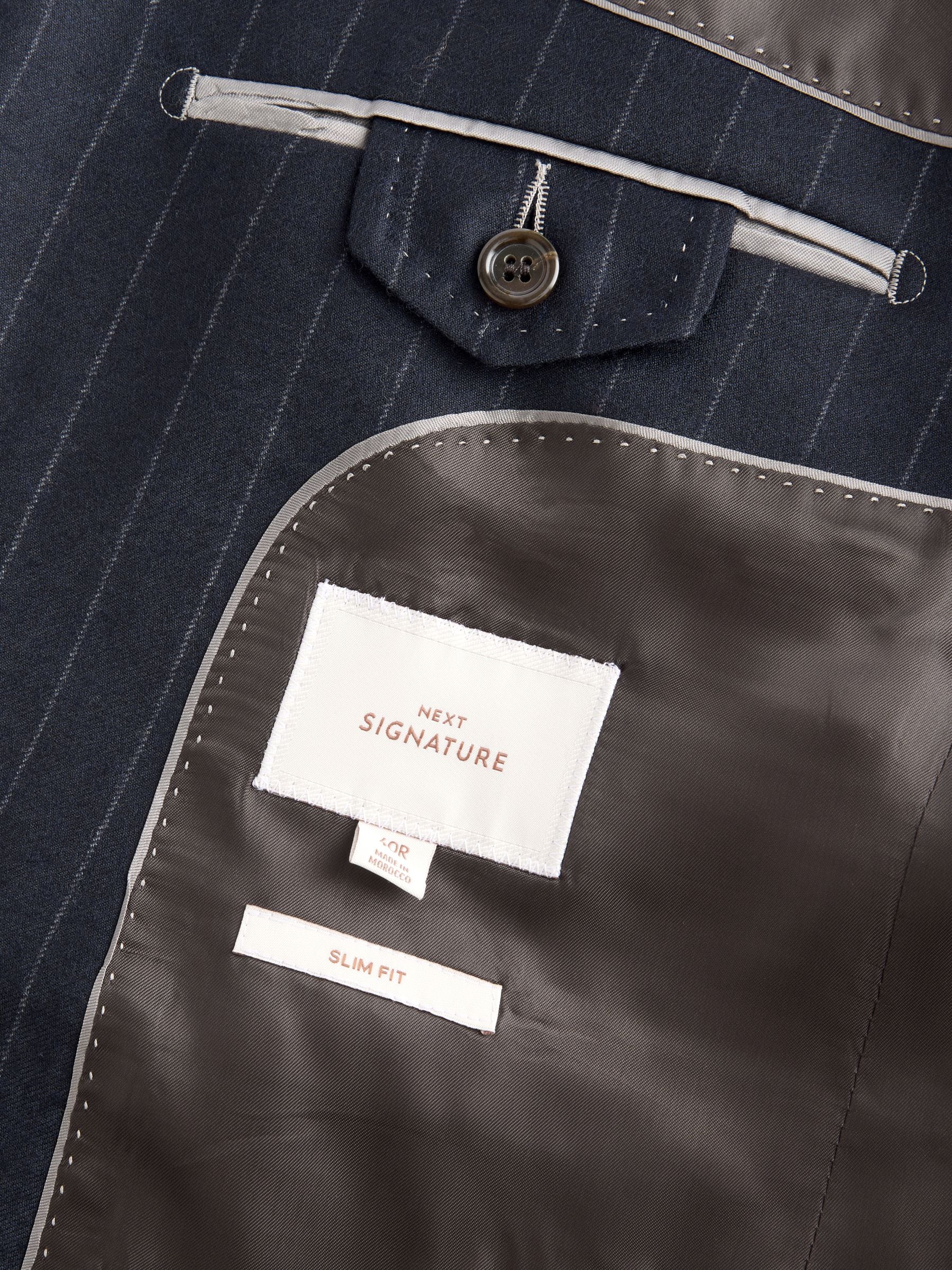 Buy Navy Blue Slim Fit Signature Empire Mills British Wool
