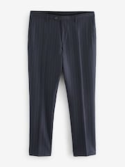 Bleu marine - Coupe ajustée  Signature Empire Mills British Wool Rayure Pantalon de costume - Image 6 de 8