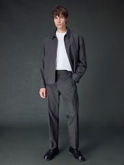 Charcoal Grey Stripe Shacket - Image 2 of 4