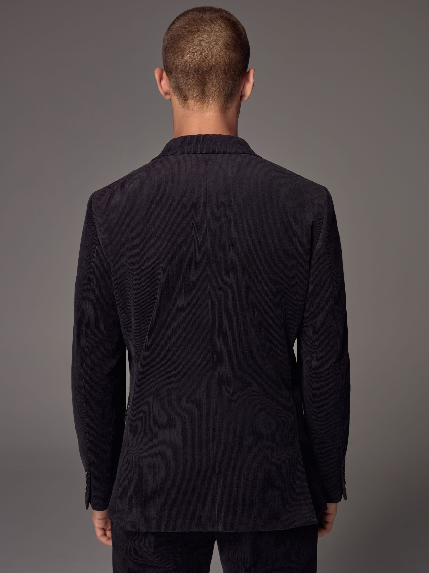 Mens Black Slim Fit Corduroy 3pc Suit main image 0