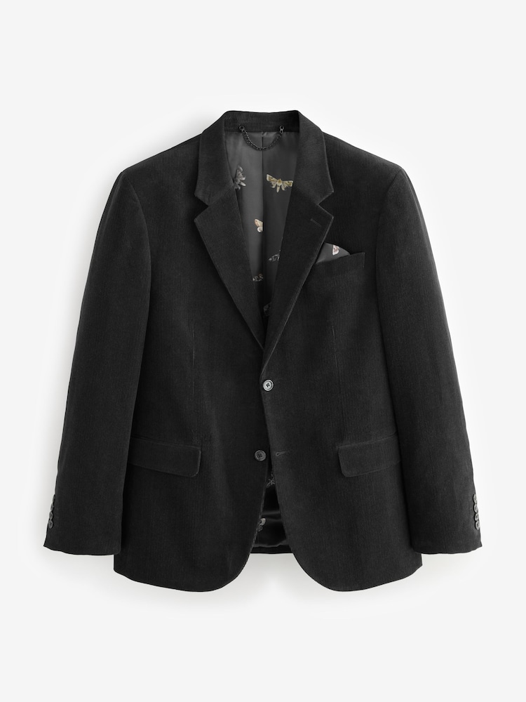 Buy Black Slim Fit Corduroy Cotton Suit Jacket from Next USA