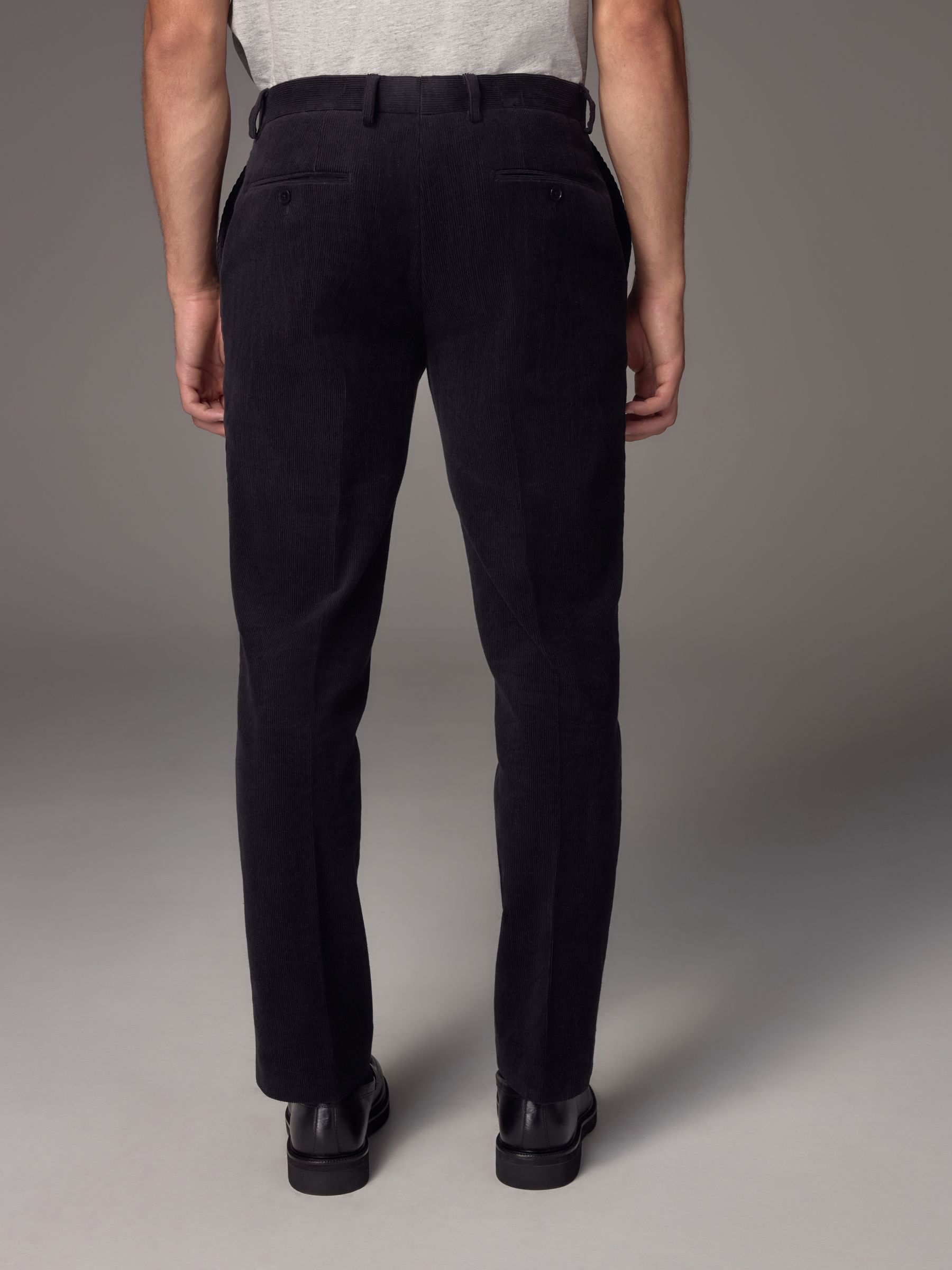 Buy Black Straight Fit 100% Cotton Corduroy Suit Trousers from the Next ...