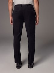 Schwarz - Straight Fit 100% Cotton Corduroy Suit Trousers - Bild 3 von 9