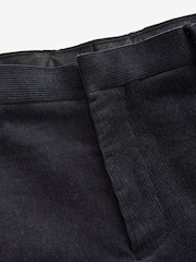 Schwarz - Straight Fit 100% Cotton Corduroy Suit Trousers - Bild 9 von 9