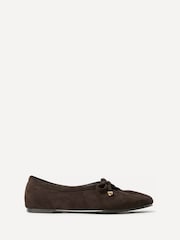 Linzi Brown Arlo Ballet Pumps with Bow Detail - Image 2 of 5