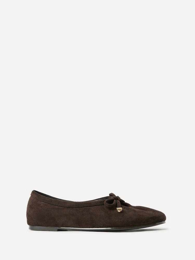Linzi Brown Arlo Ballet Pumps with Bow Detail - Image 2 of 5 Linzi Brown Arlo Ballet Pumps with Bow Detail - Image 2 of 5