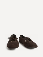 Linzi Brown Arlo Ballet Pumps with Bow Detail - Image 3 of 5