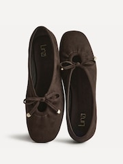 Linzi Brown Arlo Ballet Pumps with Bow Detail - Image 4 of 5