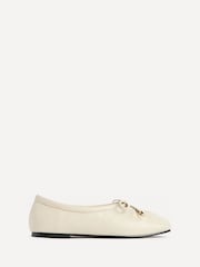 Linzi Cream Arlo Ballet Pumps with Bow Detail - Image 2 of 5