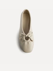 Linzi Cream Arlo Ballet Pumps with Bow Detail - Image 4 of 5