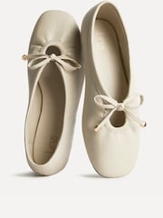 Linzi Cream Arlo Ballet Pumps with Bow Detail - Image 5 of 5
